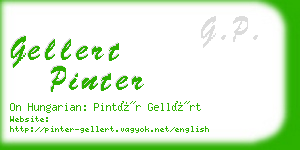 gellert pinter business card